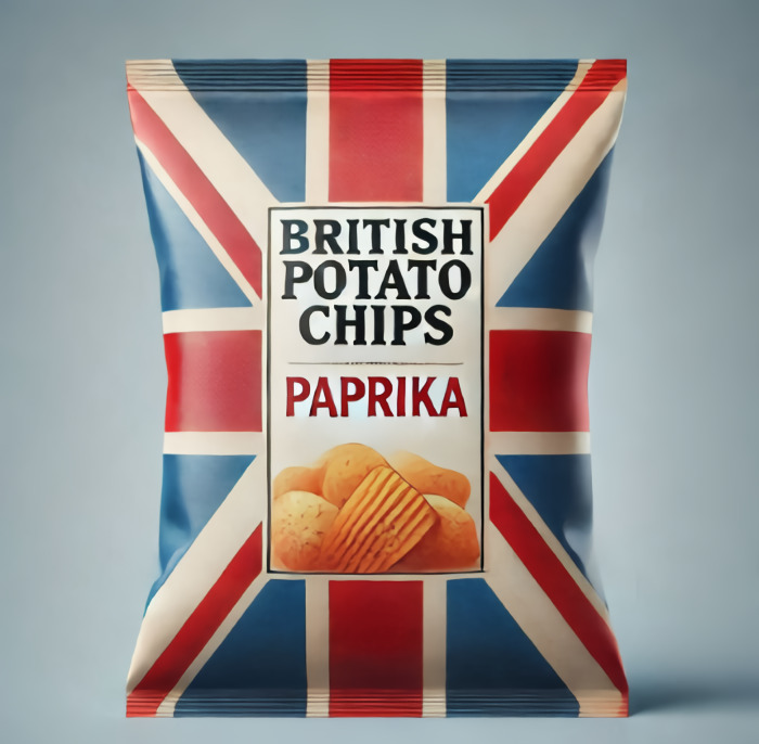 British Potato Chips Paprika 75g